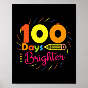 Tag hell - 100 Tage Schullehrer Student Poster