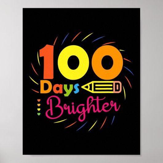 Tag hell - 100 Tage Schullehrer Student Poster (Vorne)