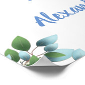 Tag Hochzeit Ja Signieren Eukalyptus Grüne Poster (Ecke)