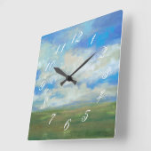 Tag I Quadratische Wanduhr (Winkel)