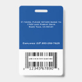 Tag-ID-Abzeichen Tag-Abzeichen Ausweis (Rückseite)