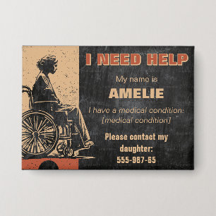 Tag-ID für die medizinische Notfallambulanz - Kont Button