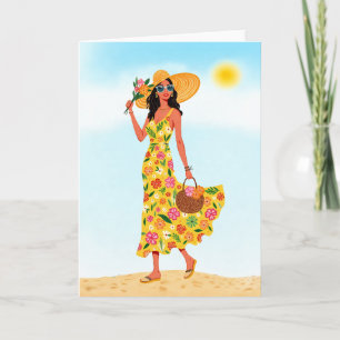 Tag in der Strandfarbengeschichten der Sonne Karte