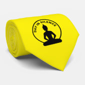 Tag in SILENCE - Mindfulness & Office (Buddha) Krawatte (Gerollt)