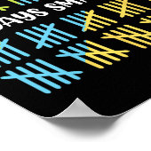 Tag intelligenter Schulfeier 100 Schultage Poster (Ecke)