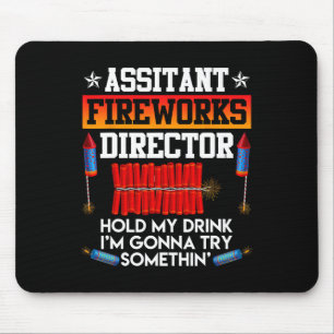 Tag Istant Fireworks Director Usa Party Fan Mousepad
