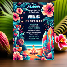 Tag Joy hula Luau Surf Aloha Hawaiian 1. Geburtsta