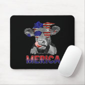Tag Kuh Merica 4. Juli Kühe Liebhaber Mousepad (Mit Mouse)