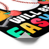 Tag Lehrer Baseball Testtag Leichte Spiele Lehrer Poster (Ecke)