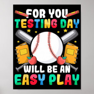 Tag Lehrer Baseball Testtag Leichte Spiele Lehrer Poster