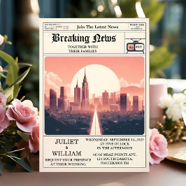 Tag Mail Vintag bezahlt alte Retro-Zeitung Hochzei Einladung