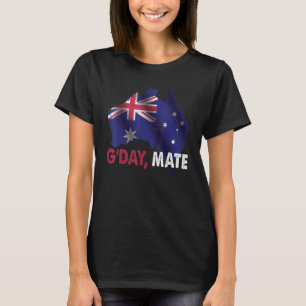 Tag Mate Gute Australische Landkarte Flagge Austra T-Shirt