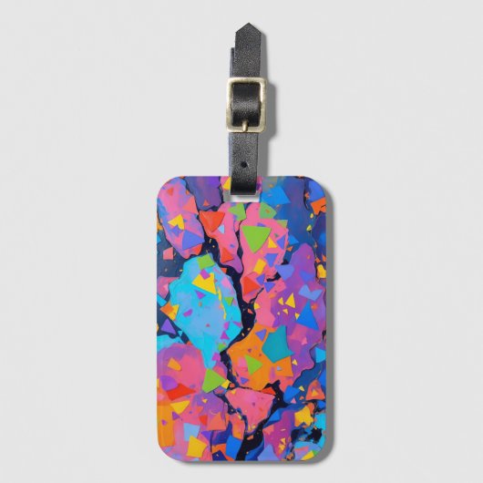 Tag mit Abstrakter Geometrie Gepäckanhänger (Vorderseite Vertikal)