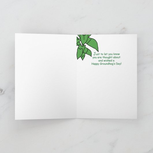 Tag mit Blume grün Karte (Innenseite)