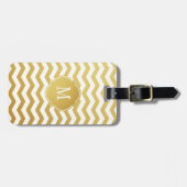 Tag mit dem Zickzack Monogramm-Gepäck Gepäckanhänger (Vorderseite horizontal)
