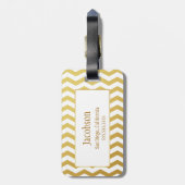 Tag mit dem Zickzack Monogramm-Gepäck Gepäckanhänger (Rückseite vertikal)