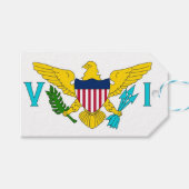 Tag mit der Fahne der Jungfrau, USA Geschenkanhänger (Vorderseite (Horizontal))