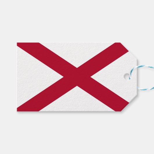 Tag mit der Flagge Alabamas, USA Geschenkanhänger (Vorderseite (Horizontal))