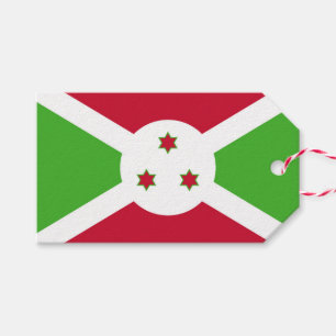 Tag mit der Flagge Burundis Geschenkanhänger