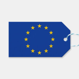 Tag mit der Flagge der europäischen Gewerkschaft Geschenkanhänger