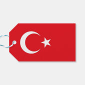 Tag mit der Flagge der Türkei Geschenkanhänger (Rückseite Horizontal)