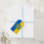 Tag mit der Flagge der Ukraine Geschenkanhänger (Mit Garn)