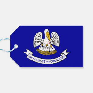 Tag mit der Flagge des Louisiana-Staat, USA Geschenkanhänger