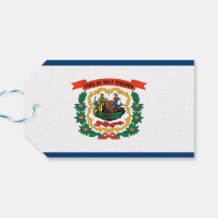 Tag mit der Flagge des Staat West Virginia, USA Geschenkanhänger