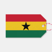 Tag mit der Flagge Ghanas Geschenkanhänger (Vorderseite (Horizontal))