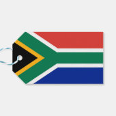 Tag mit der Flagge Südafrikas Geschenkanhänger (Rückseite Horizontal)