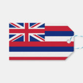 Tag mit Flagge des Hawaii-Staat, USA Geschenkanhänger (Vorderseite (Horizontal))