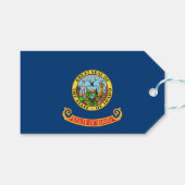 Tag mit Flagge des Staat Idaho, USA Geschenkanhänger (Vorderseite (Horizontal))