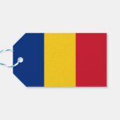 Tag mit Flagge Rumäniens Geschenkanhänger (Rückseite Horizontal)