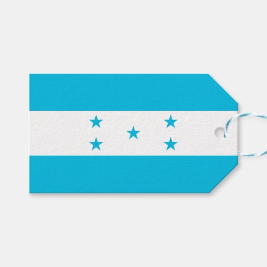 Tag mit Flagge von Honduras Geschenkanhänger (Vorderseite (Horizontal))