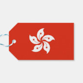 Tag mit Flagge von Hongkong Geschenkanhänger (Rückseite Horizontal)