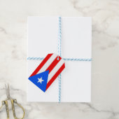 Tag mit Flagge von Puerto Rico, USA Geschenkanhänger (Mit Garn)