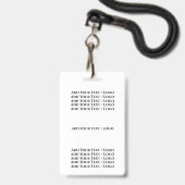 Tag mit Lanyard - Zurück sehen Ausweis (Rückseite mit Lanyard)