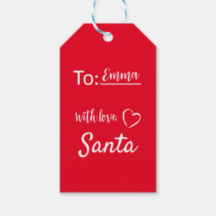 Tag mit Liebe vom Santa Geschenkanhänger