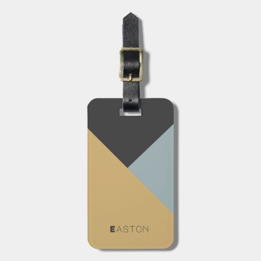 Tag mit moderner Geometrie Gepäckanhänger (Vorderseite vertikal)