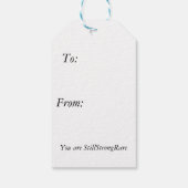 Tag mit persönlicher Nachricht Geschenkanhänger (Rückseite)