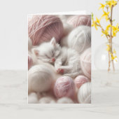 Tag mit Purr-fect | Niedlich Kitten Friendship Karte (Gelbe Blume)