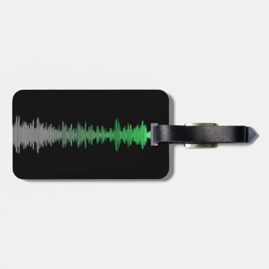 Tag mit Schallwelle Gepäckanhänger (Rückseite horizontal)