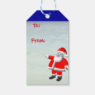 Tag mit Stehendem Weihnachtsgeschenk Geschenkanhänger