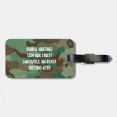 Tag mit weißer Camouflage Gepäckanhänger (Rückseite horizontal)