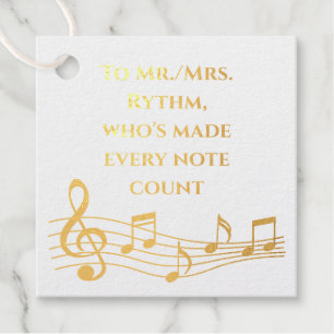 Tag "Music Teacher Foil" - "Every Note Counts"