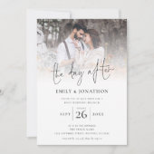 Tag nach dem Foto Hochzeitsfeier Einladung (Vorderseite)