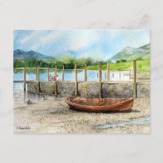 Tag nach Derwentwater Lake District Cumbria Postkarte