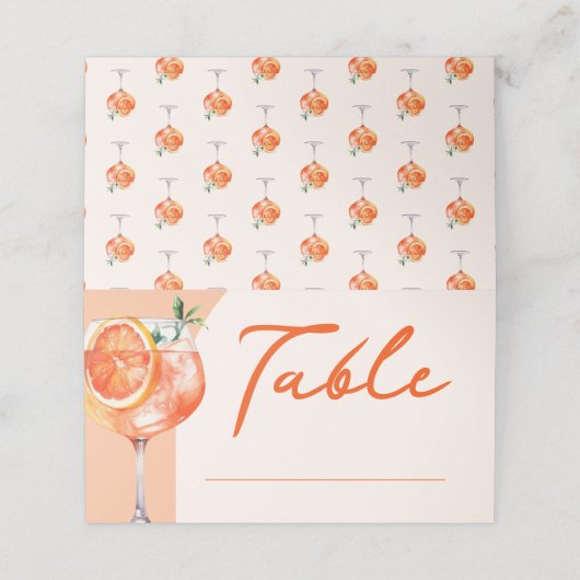 Tag Nacht Aperol Spritz Brautparty Tabelle (Außenseite Aufgefaltet)