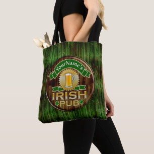 Tag Name-Baririscher Pub-Zeichen-St. Patricks Tasche
