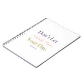 Tag-Notizbuch-Goldakzent Notizblock (Linke Seite)